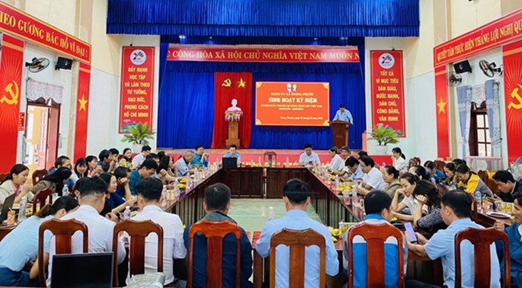 Xã Thăng Phước tổ chức Sinh hoạt chính trị Kỷ niệm 94 năm ngày thành lập Đảng Cộng Sản Việt Nam (03/02/1930 - 03/02/2024)